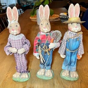 The Hare Family 15" Old World Rabbits 2 boys & 1 girl The Hares and the…